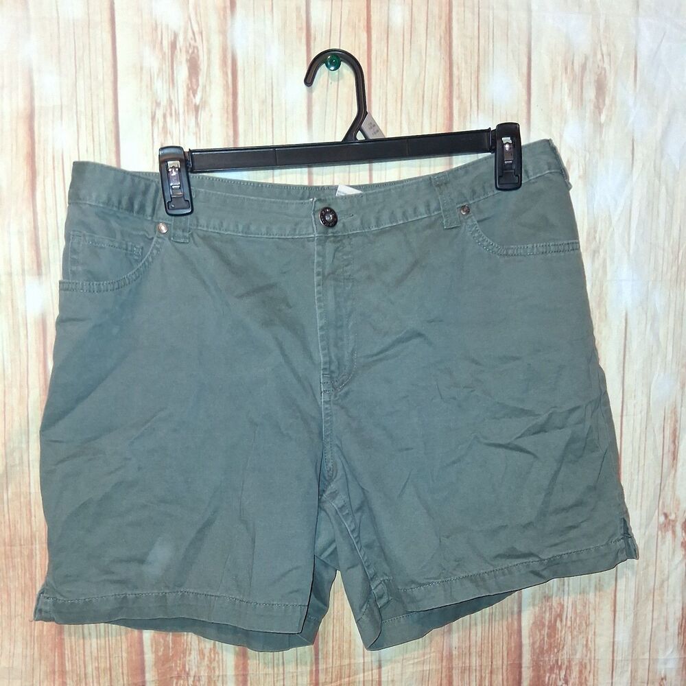 Faded Glory Olive Bermuda Shorts Sz 18W